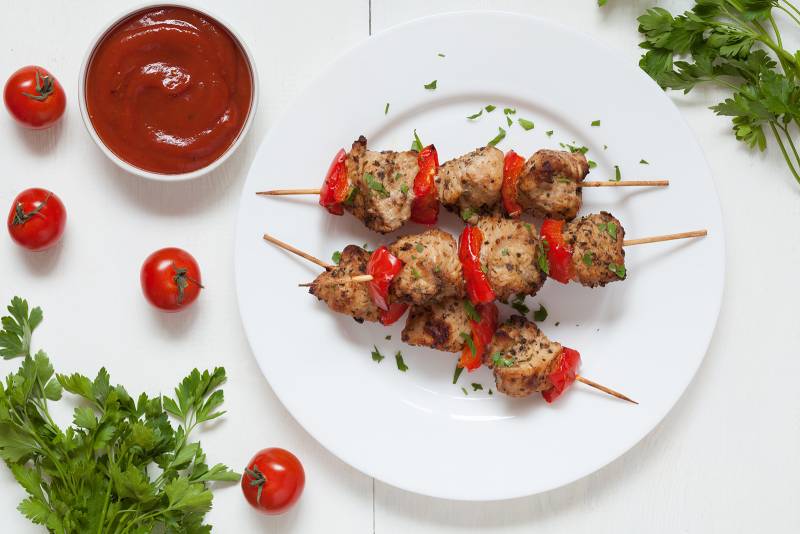 BROCHETTE DE POULET POIVRE